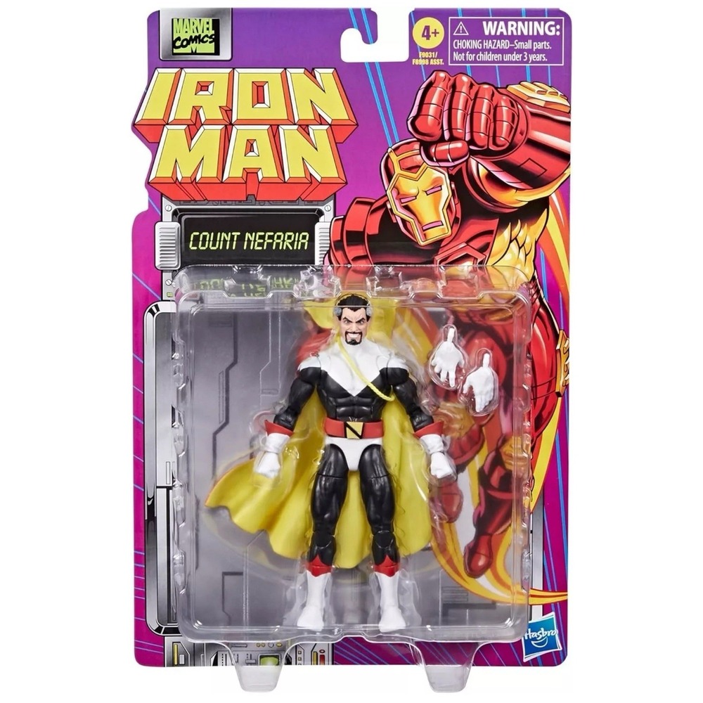 Marvel Legends Iron Man Retro Count Nefaria Action Figure NIB By Hasbro 2024